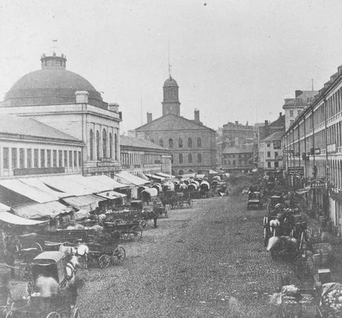 `Faneuil Hall Market` Lantern slide